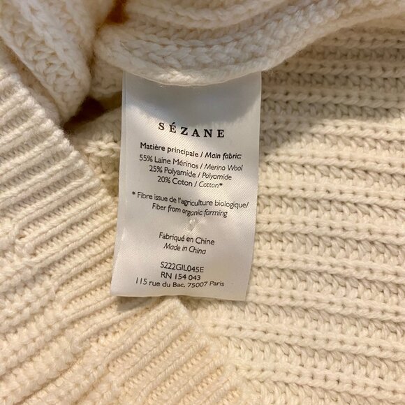 Sezane Moira Jumper White Size Small - Picture 4 of 5